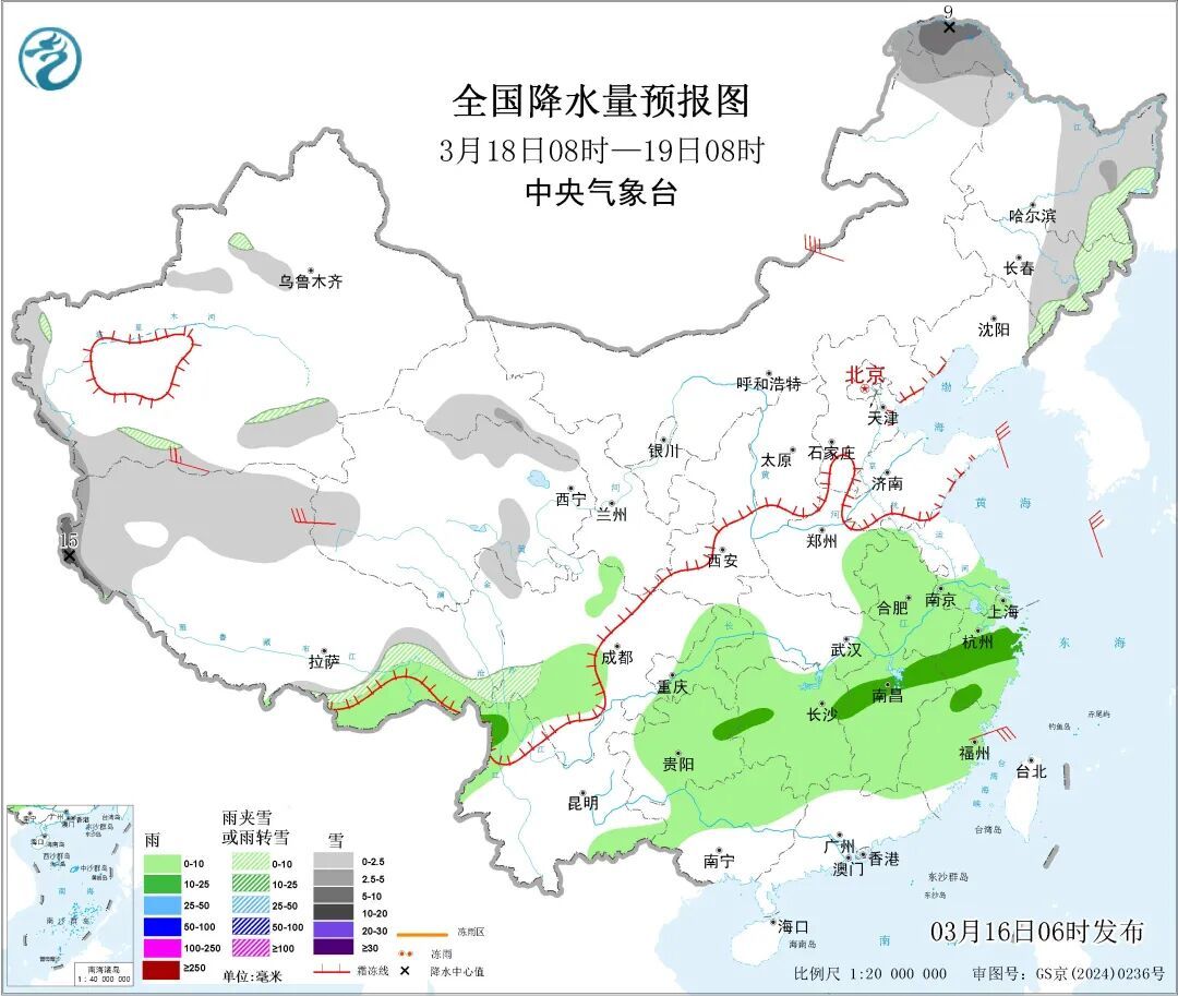 雨日可达5至8天！西南地区至长江中下游注意降雨对交通和农业影响！
