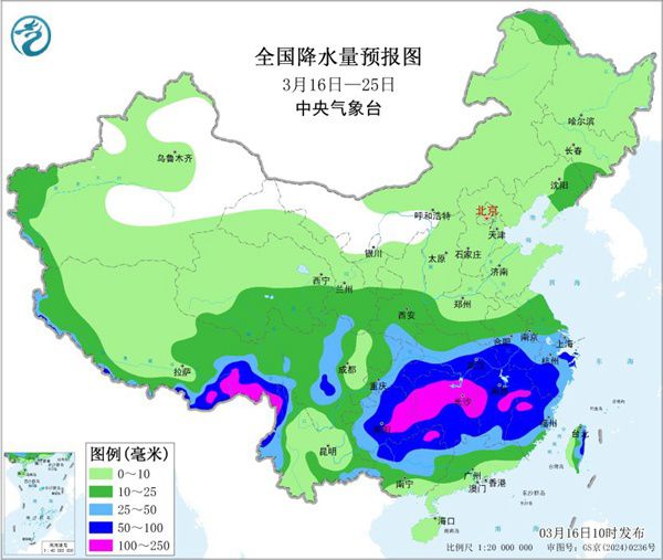 南方持续阴雨模式 贵州湖南等地雨日可达6天 南方持续阴雨模式 贵州湖南等地雨日可达6天