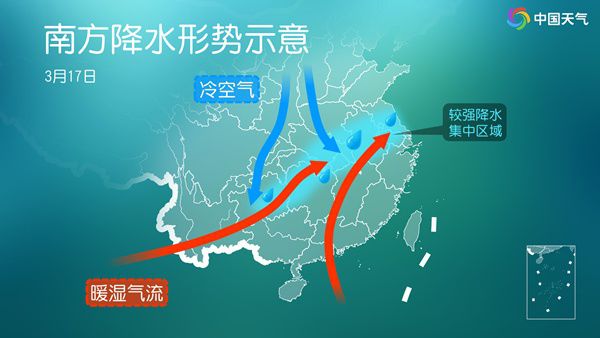 南方持续阴雨模式 贵州湖南等地雨日可达6天 南方持续阴雨模式 贵州湖南等地雨日可达6天