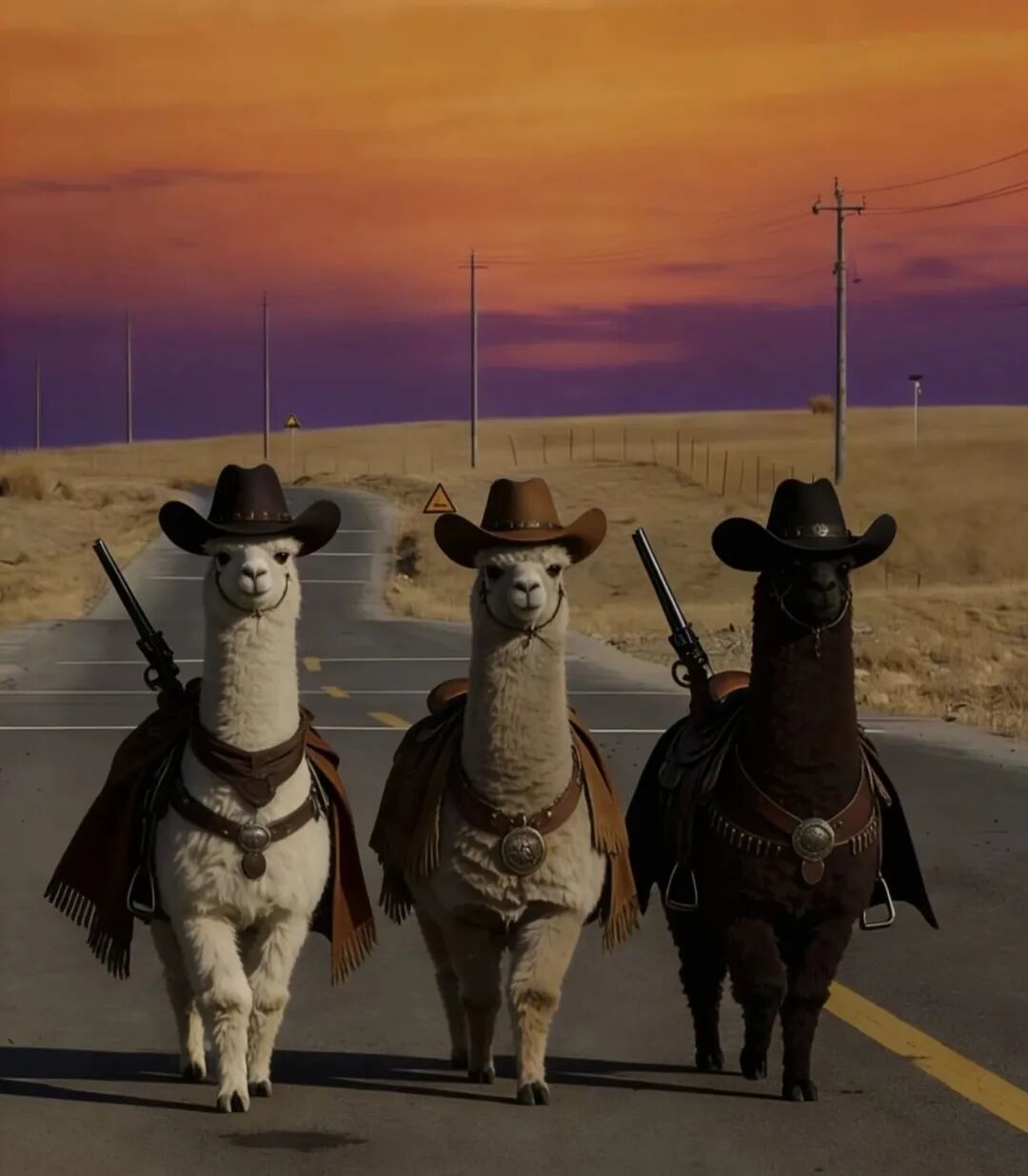 游客在新疆偶遇羊驼“三剑客”！评论区热闹了