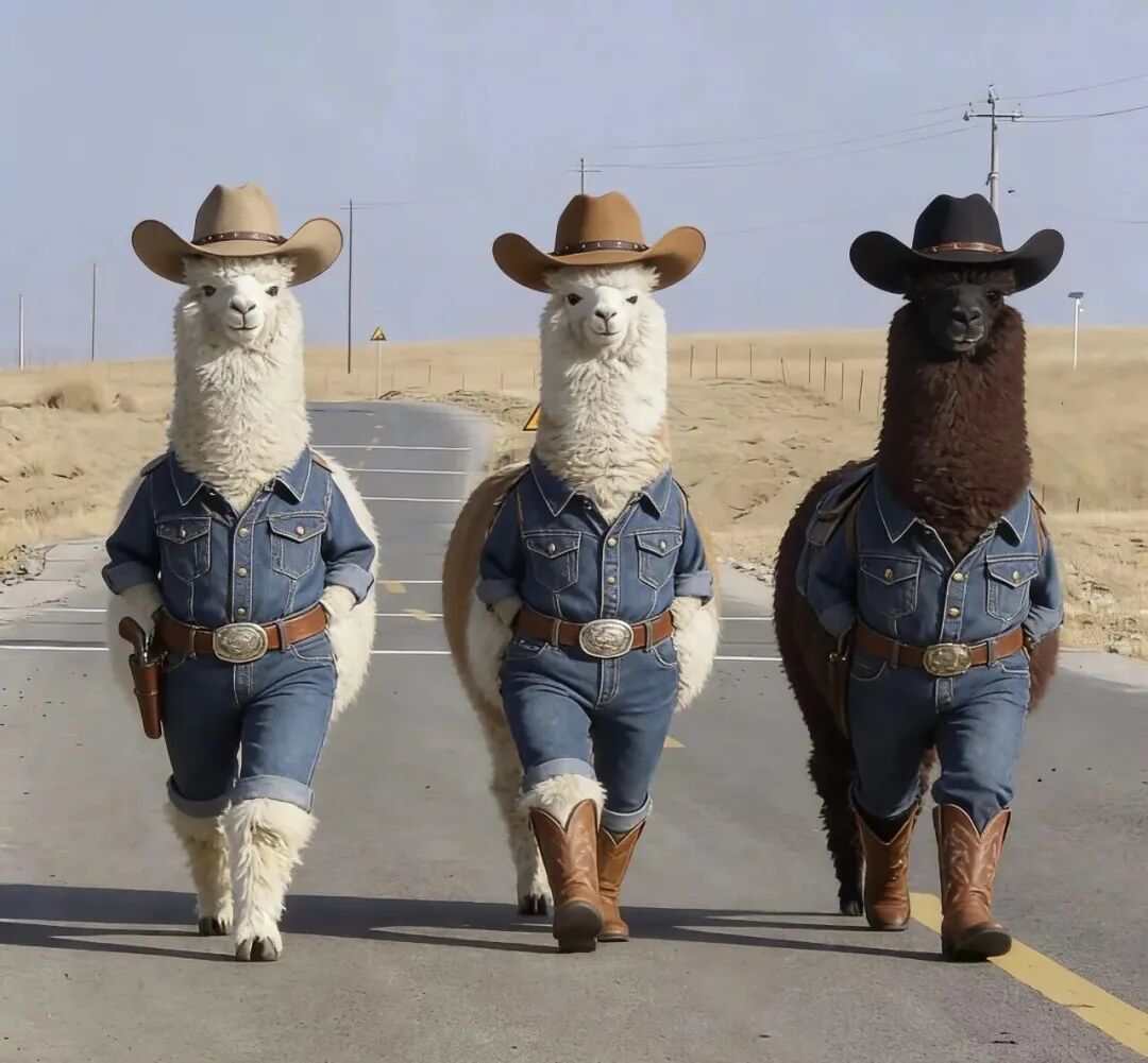 游客在新疆偶遇羊驼“三剑客”！评论区热闹了