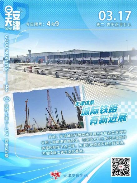 天津这条城际铁路，有新进展