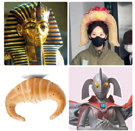 李一桐金枝造型撞脸羊角面包 金枝造型还原宋代垂肩冠