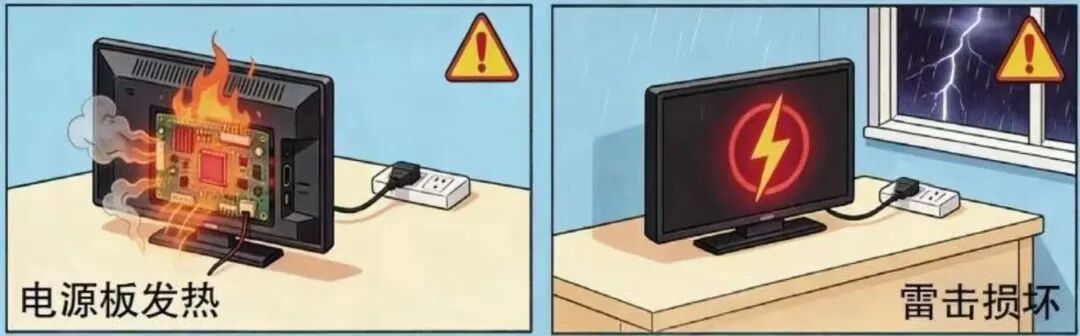 电视没开也能起火？这三种情况务必拔掉插头