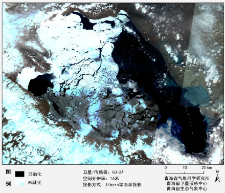 青海湖湖冰融化较近十年平均提前14天