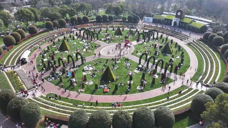 江西抚州：城市公园春意浓 市民踏青享春光