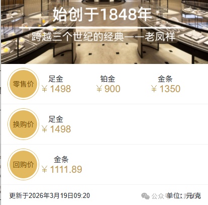 现货黄金跌破4800美元！国内金饰克价下跌130元