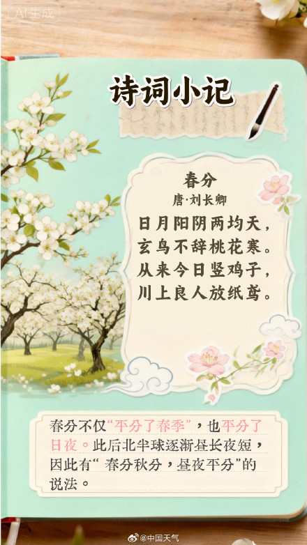 节气手账 | 昼夜平分是春分