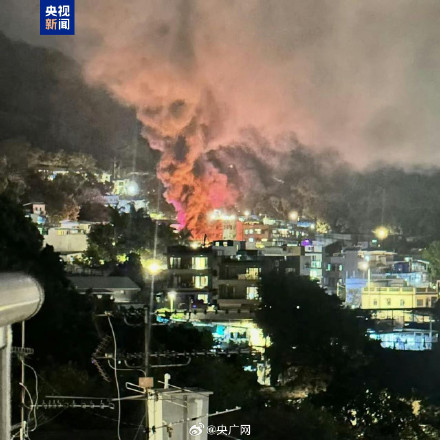 香港荃湾老围火灾现场画面