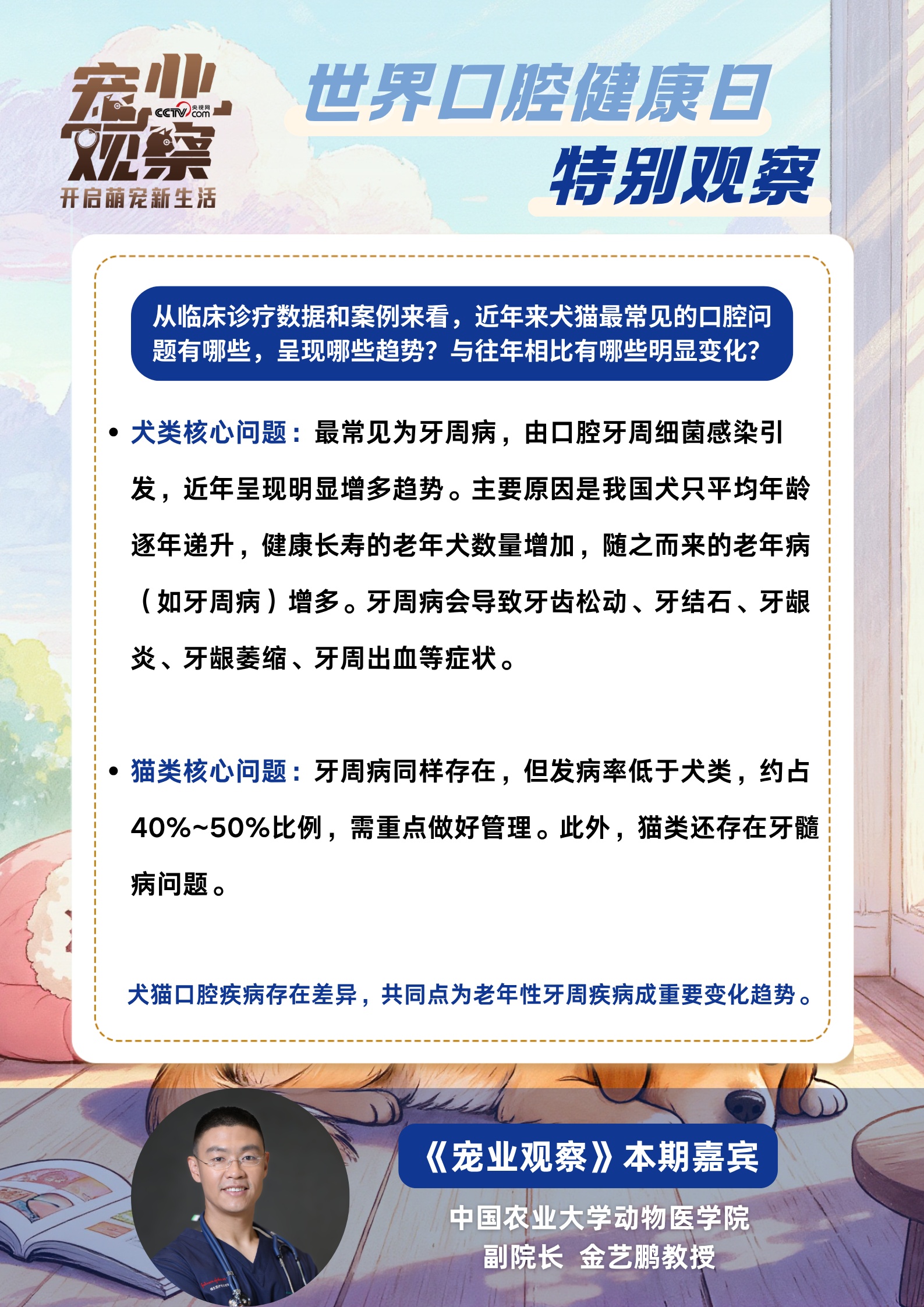 世界口腔健康日特别观察：如何科学守护毛孩子口腔健康？专家帮你划重点！