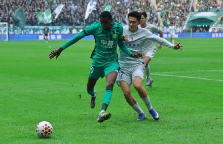 “京沪大战”国安1比1战平申花