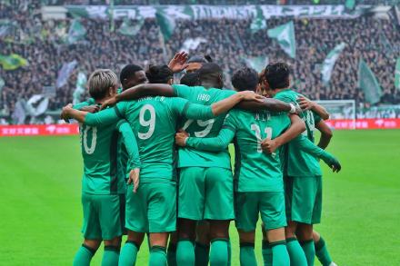 “京沪大战”国安1比1战平申花