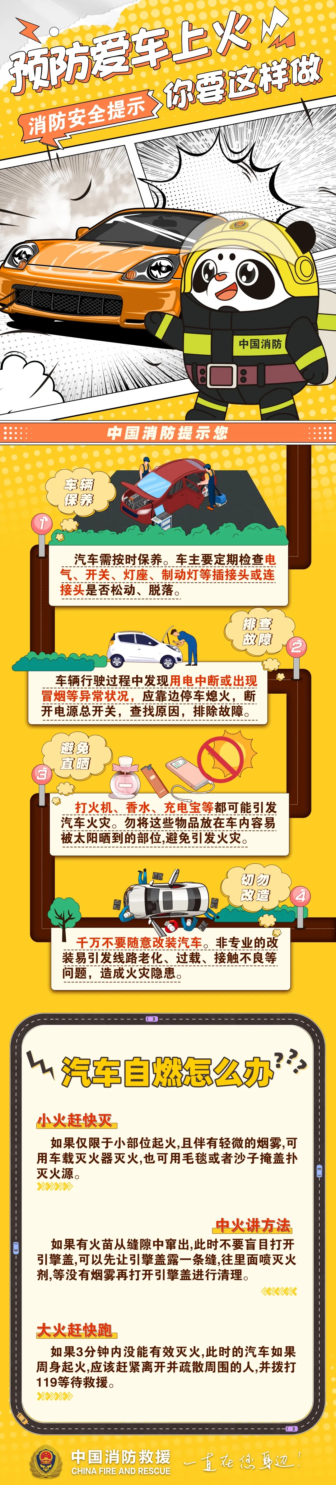 路边车起火男子上前围观，结果发现烧的竟是自家车