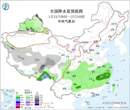 未来三天南方阴雨持续!青藏高原雨雪频繁 未来三天南方阴雨持续!青藏高原雨雪频繁
