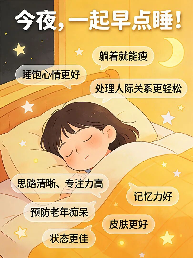 每天早睡一个小时,竟然有这么大好处?! 每天早睡一个小时,竟然有这么大好处?!