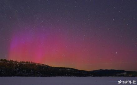 黑龙江多地上演极光大片