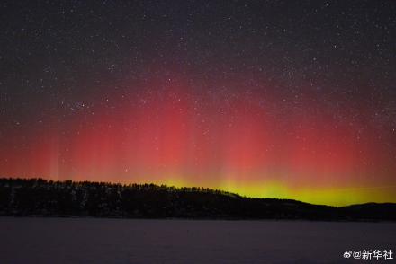 黑龙江多地上演极光大片