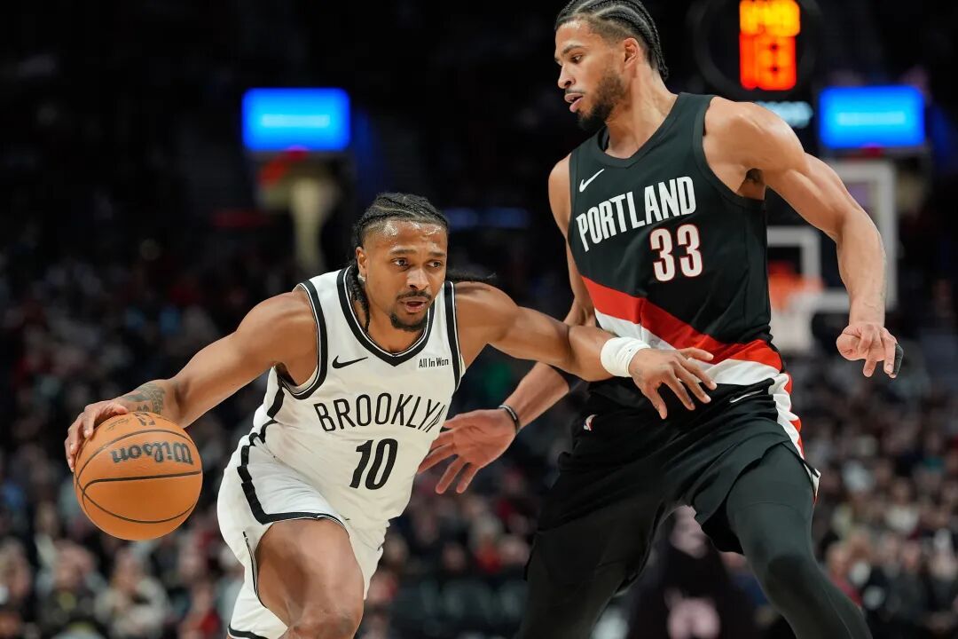 杨瀚森替补表现亮眼 开拓者大胜篮网