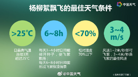 飞絮季将紧接着花粉季到来