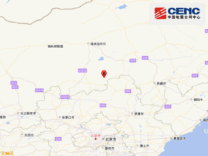 内蒙古锡林郭勒盟多伦县发生4.2级地震 震源深度12千米