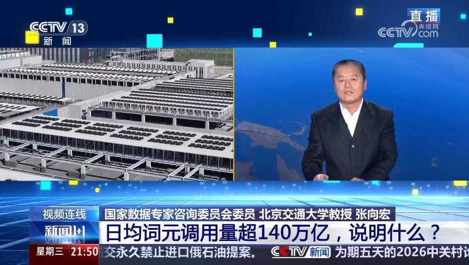 新闻1+1丨超140万亿词元调用量的背后代表哪些行业发展趋势？专家解读