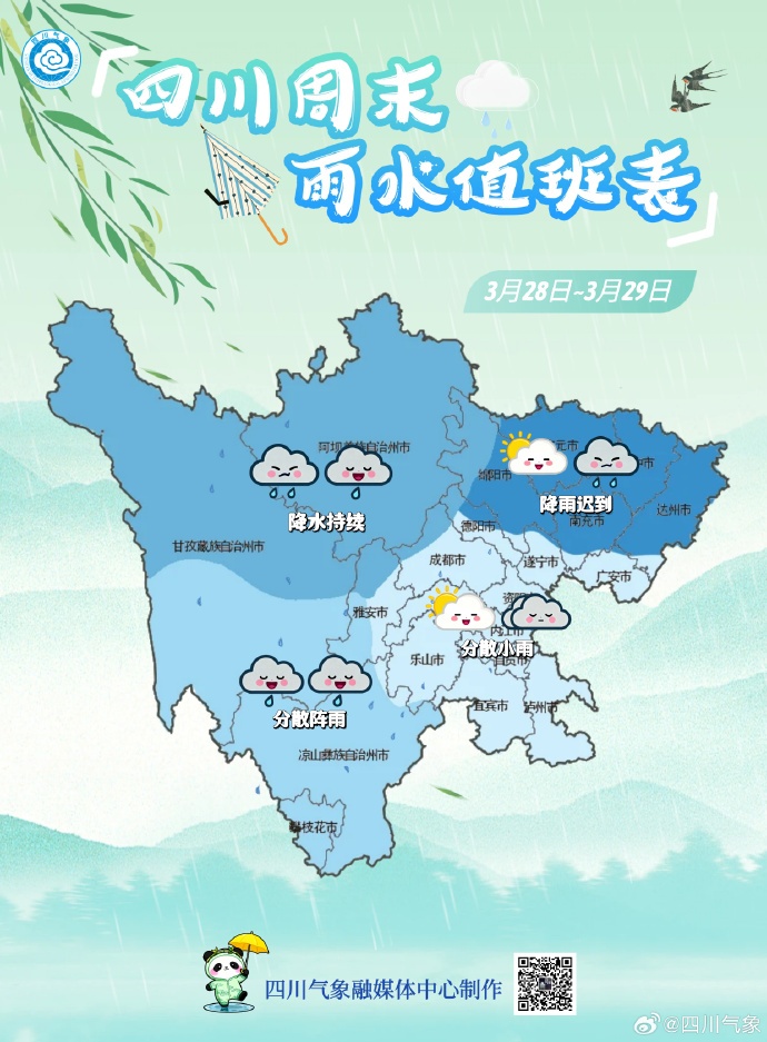 新一轮降雨来了!本周末,四川雨水“在岗” 新一轮降雨来了!本周末,四川雨水“在岗”