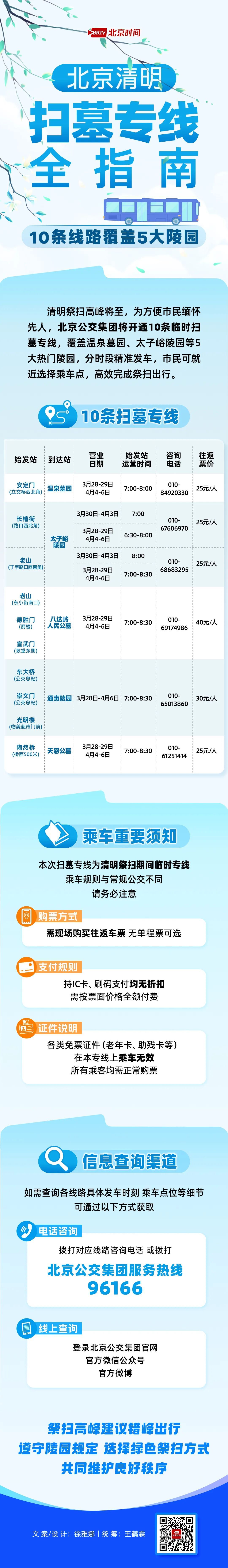 清明祭扫必看！北京开通10条清明扫墓公交专线