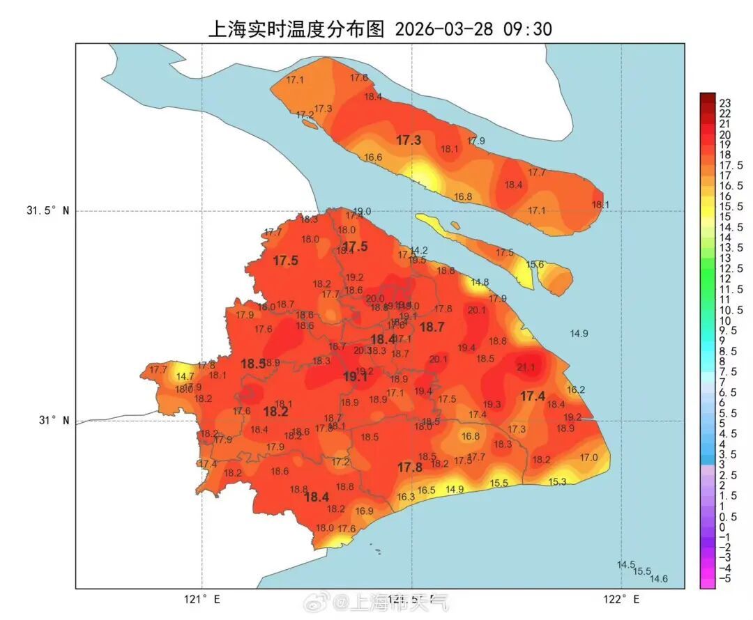 "猪肝红"！明天上海将直接冲到马上大反转：大风+大雨+雷电来袭