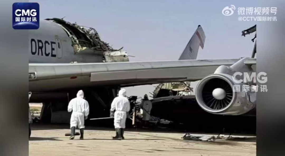 伊朗公布击毁美军E-3预警机卫星图，更多现场画面曝光