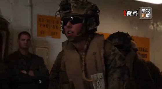 美国海军陆战队抵达中东地区