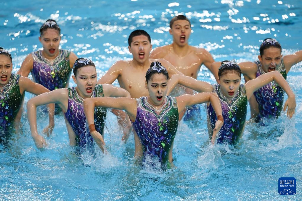 花样游泳世界杯巴黎站：中国队获集体技巧自选第四名