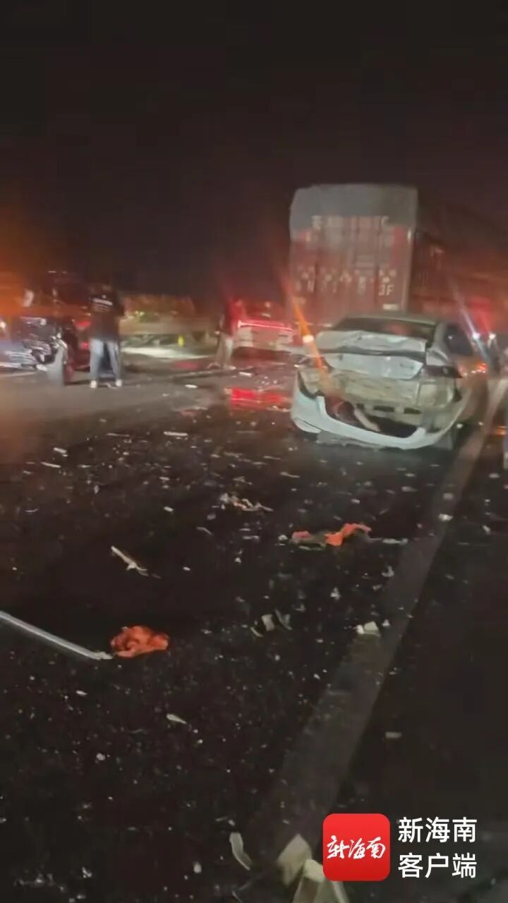 海三高速一货车追尾10辆小车，致6伤！交警公布调查结果→