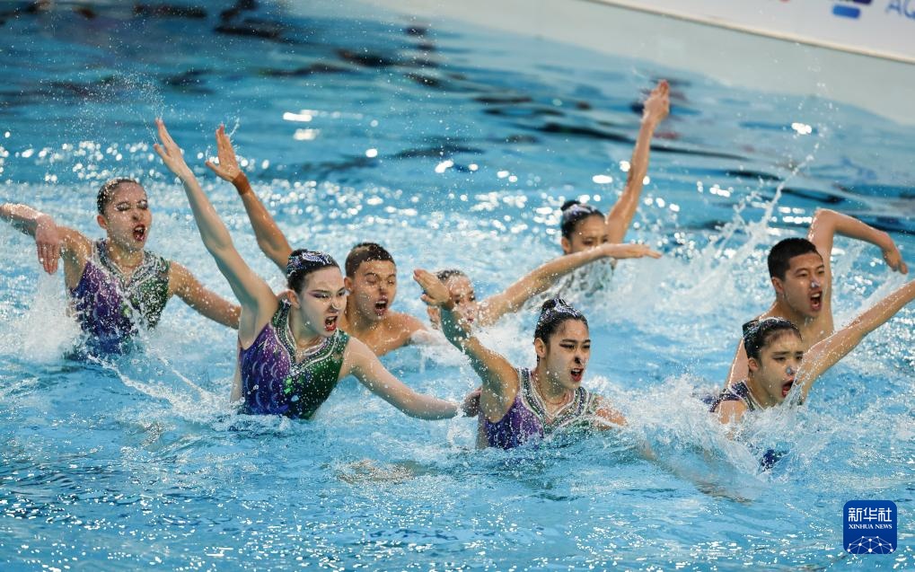 花样游泳世界杯巴黎站：中国队获集体技巧自选第四名