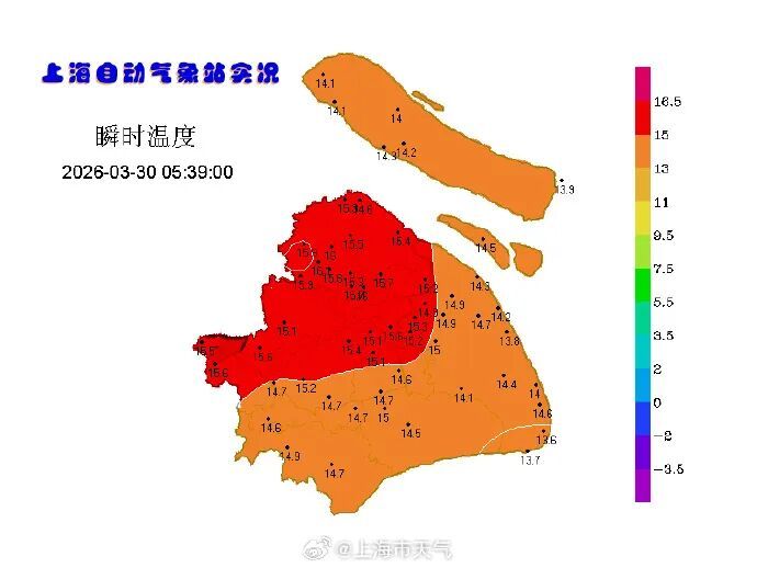 新的一周，雨水开局！上海今天局部地区累积雨量可达大雨，本周还要下两次雨