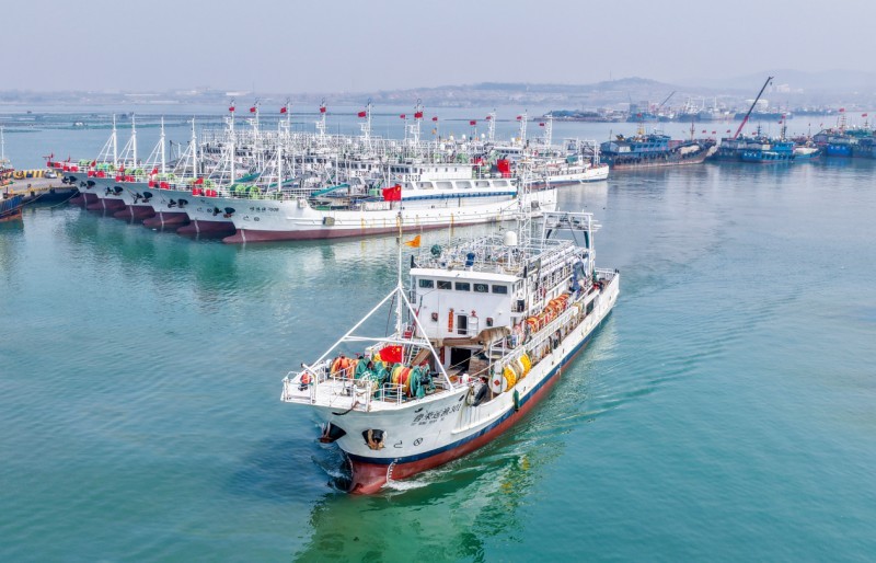 荣成43艘远洋渔船赴北太平洋开展捕捞作业