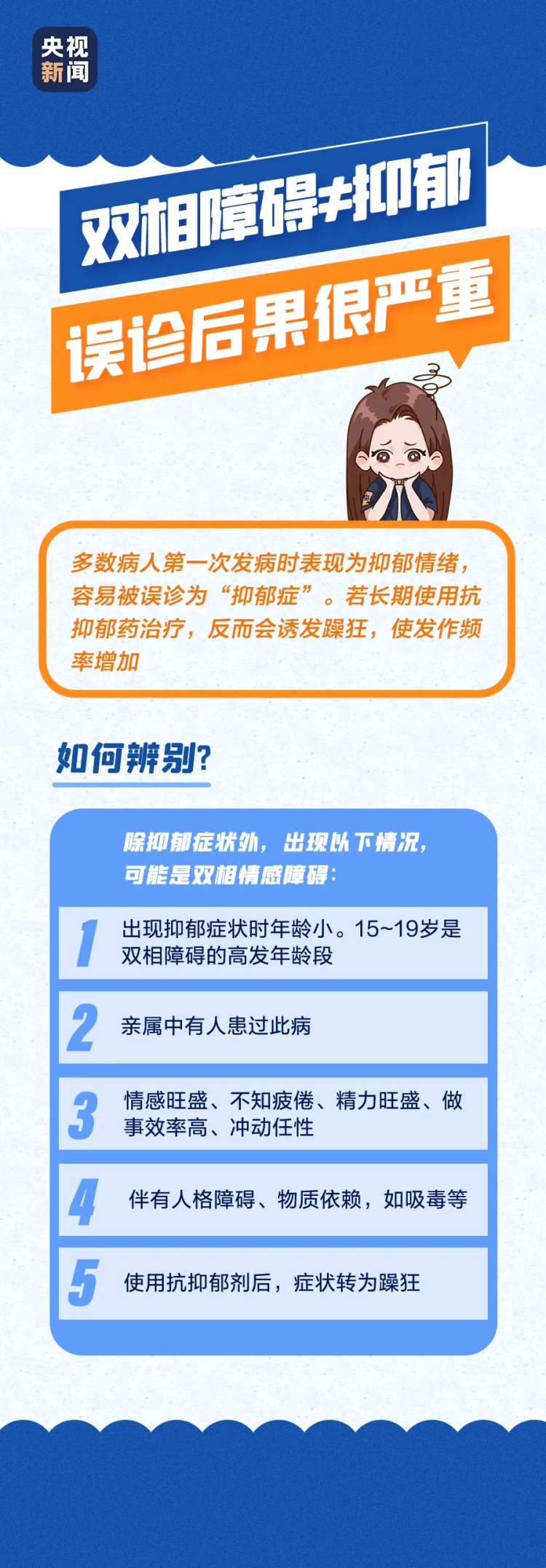 双相情感障碍≠抑郁症 误诊后果很严重