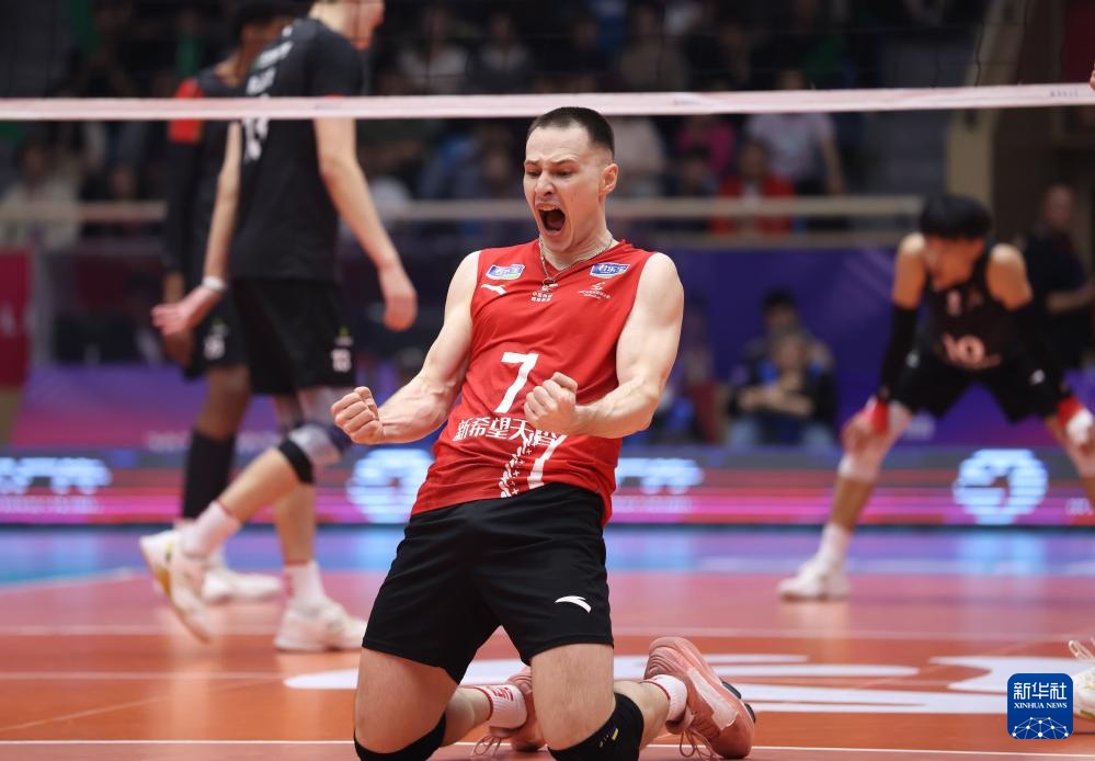 男排超级联赛总决赛冠亚军决赛首回合：天津食品集团胜保定沃隶