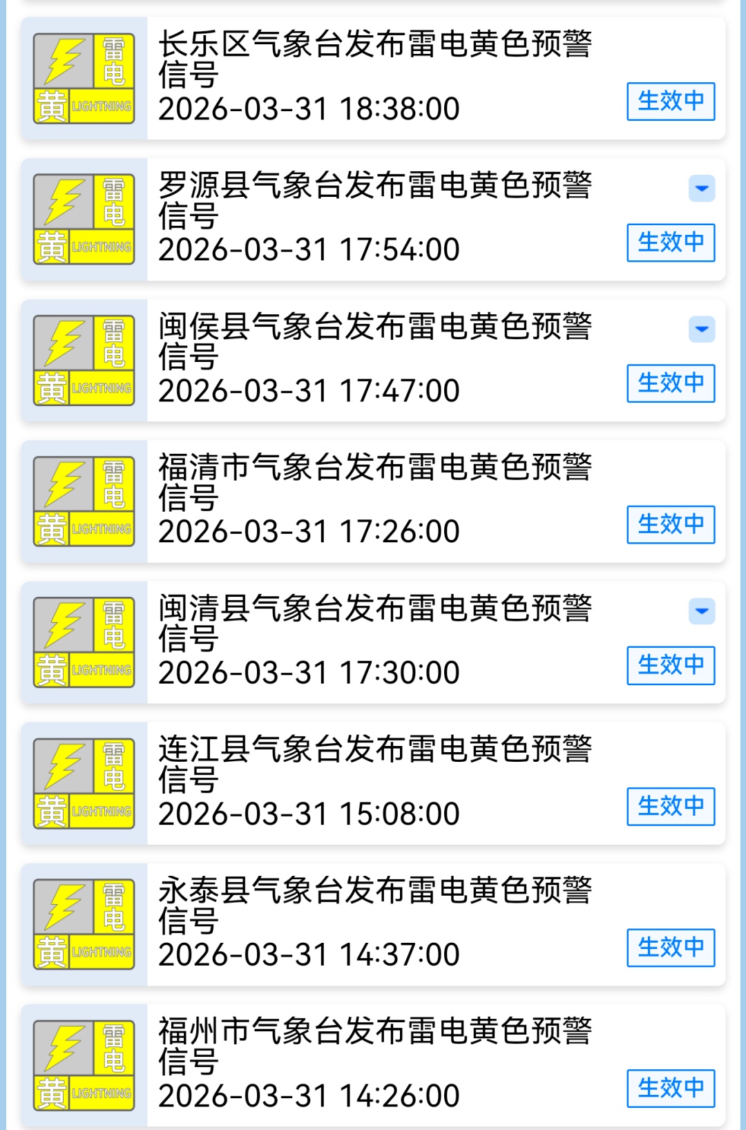 雷声阵阵，大雨倾盆！今夜福州将持续降雨！尽量别出门