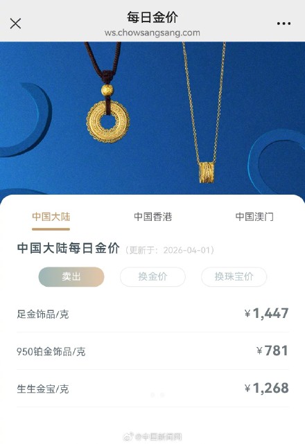 金饰克价一夜大涨50元