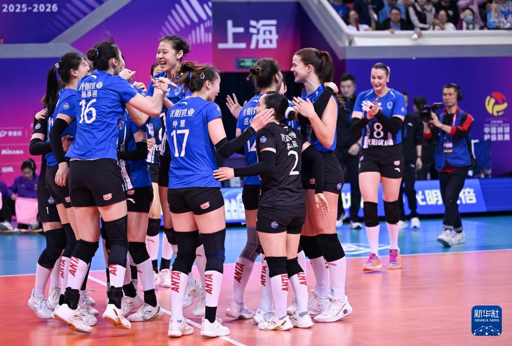 女排超级联赛总决赛冠亚军决赛次回合：上海胜江苏