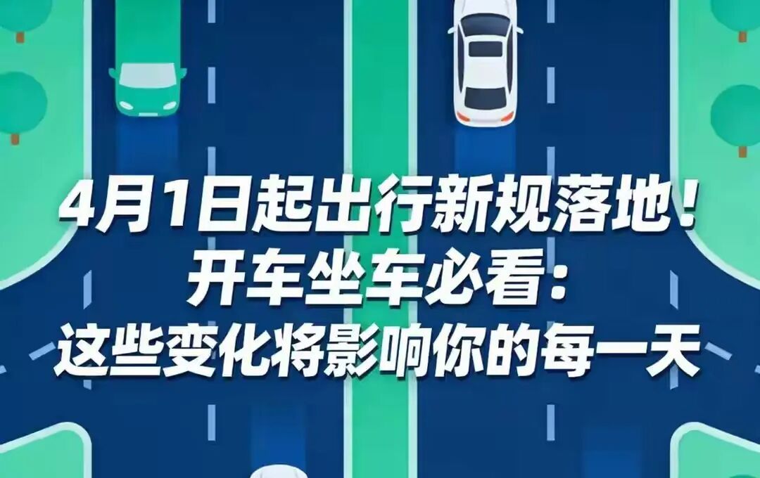 4月1日起，后排未系安全带，司机乘客一同被处罚