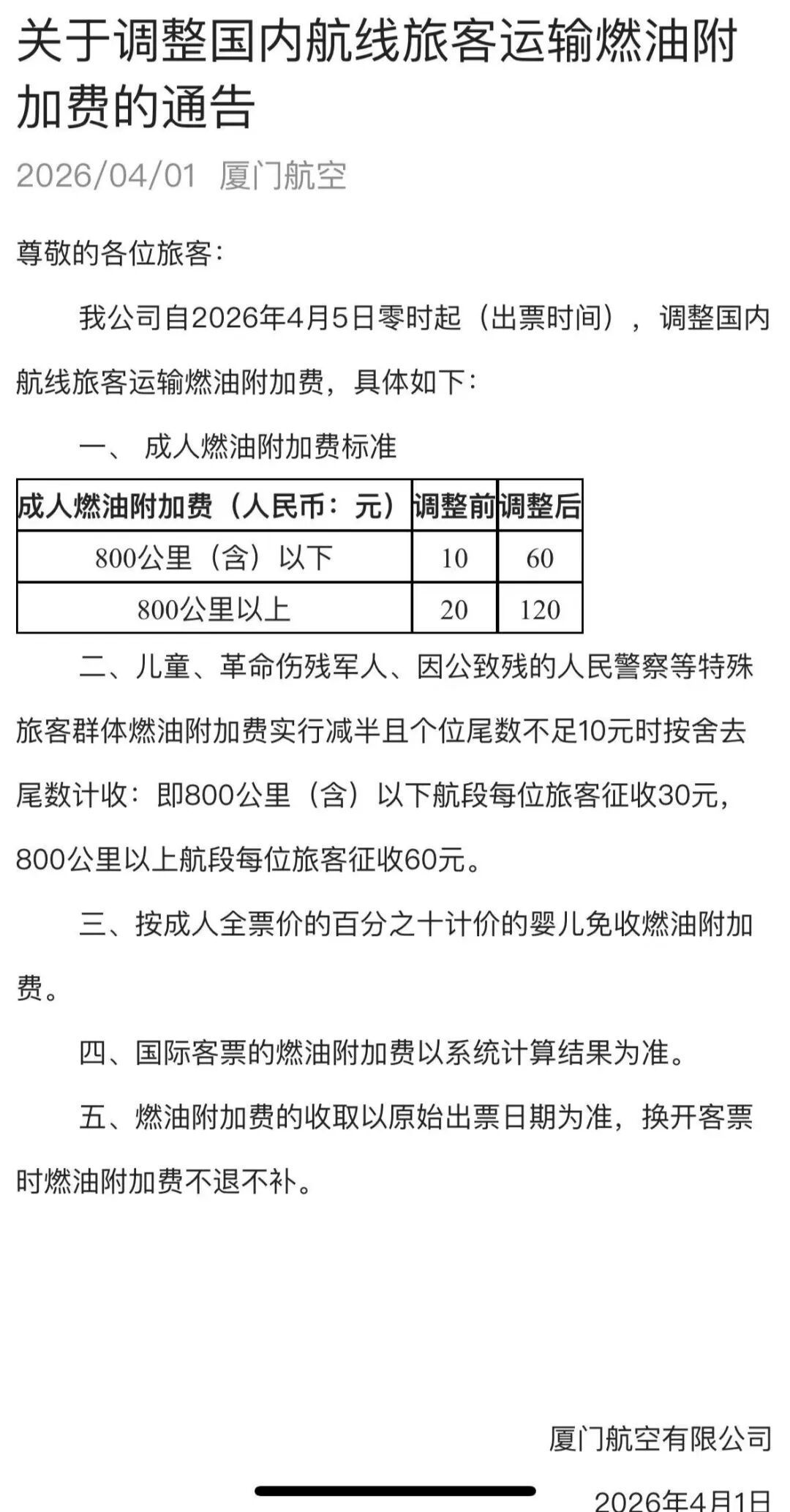 涨幅5倍，多家航空公司通告：国内航线燃油附加费上调