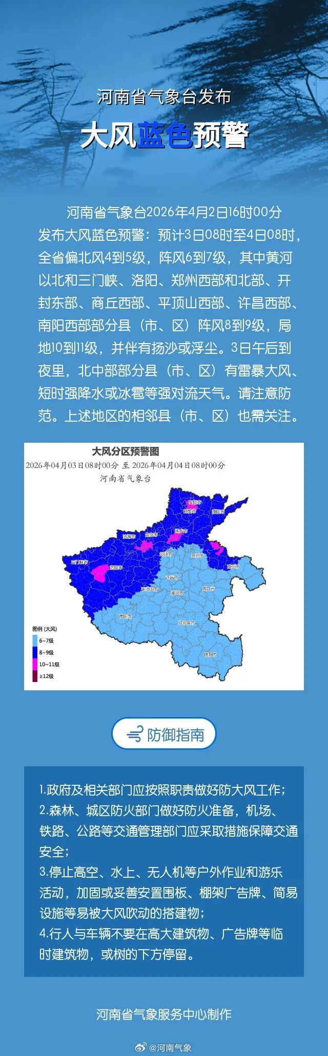 河南人下班快回家！局地10到11级阵风，还有扬沙