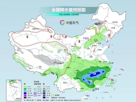 中央气象台预报：未来三天，湖南、江西等局地有大暴雨；新疆、青海、宁夏、陕西等部分地区有扬沙或浮尘，内蒙古、甘肃等局地有沙尘暴