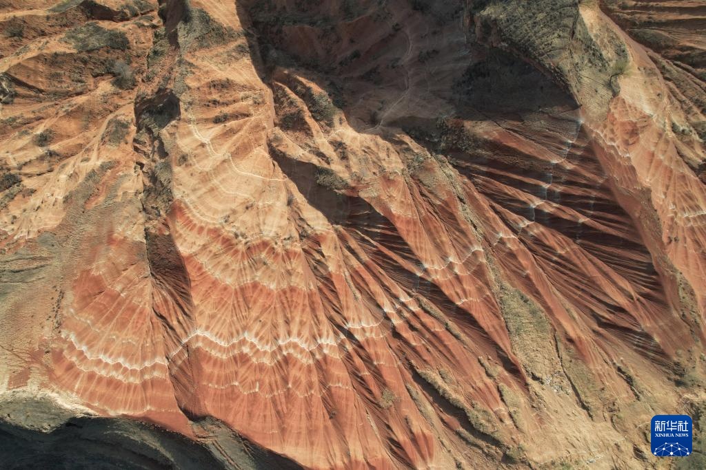 航拍甘肃东乡“羊肉卷”地貌 航拍甘肃东乡“羊肉卷”地貌