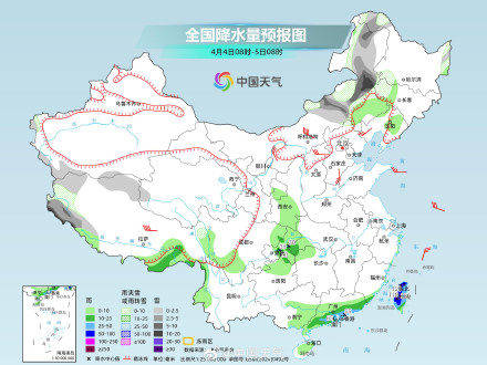 清明假期首日南方降雨短暂缩减 明起新一轮降雨过程再度来袭