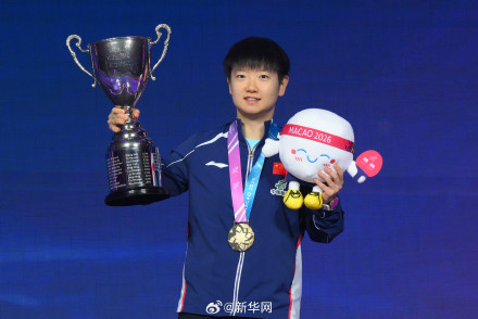 国际乒联单打世界杯：孙颖莎三连冠、王楚钦首度捧杯