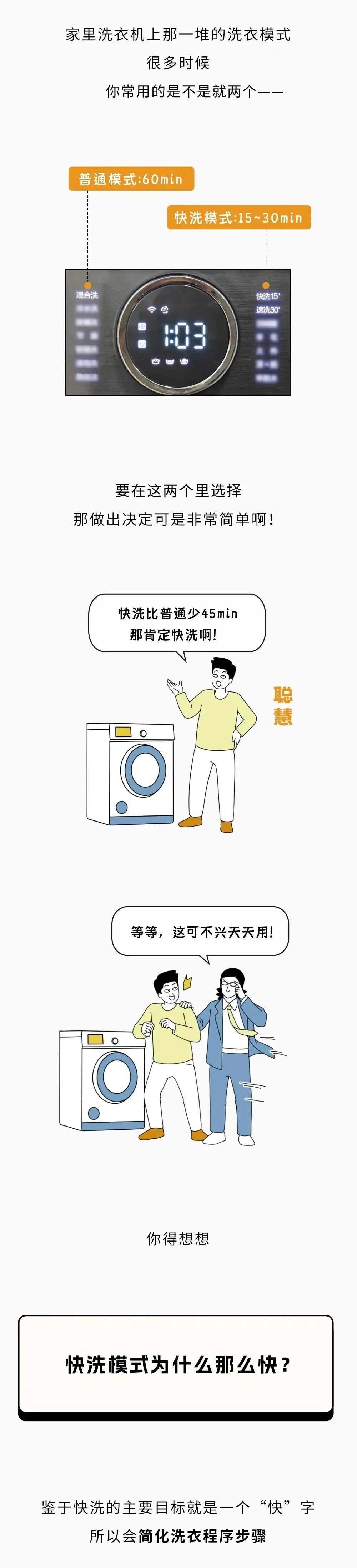 你知道吗，洗衣机快洗模式真不能乱用