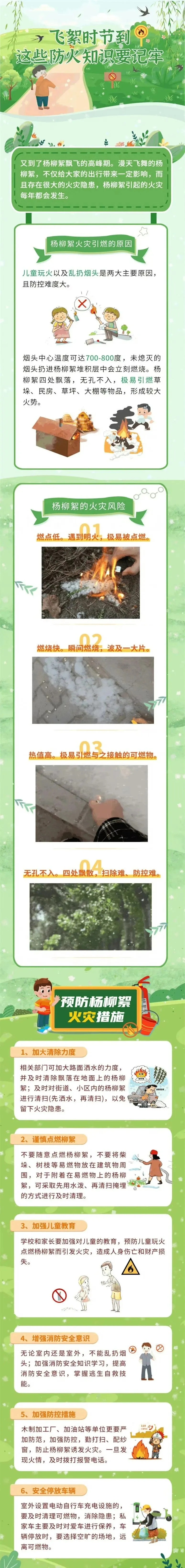 飞絮时节到这些防火知识要记牢