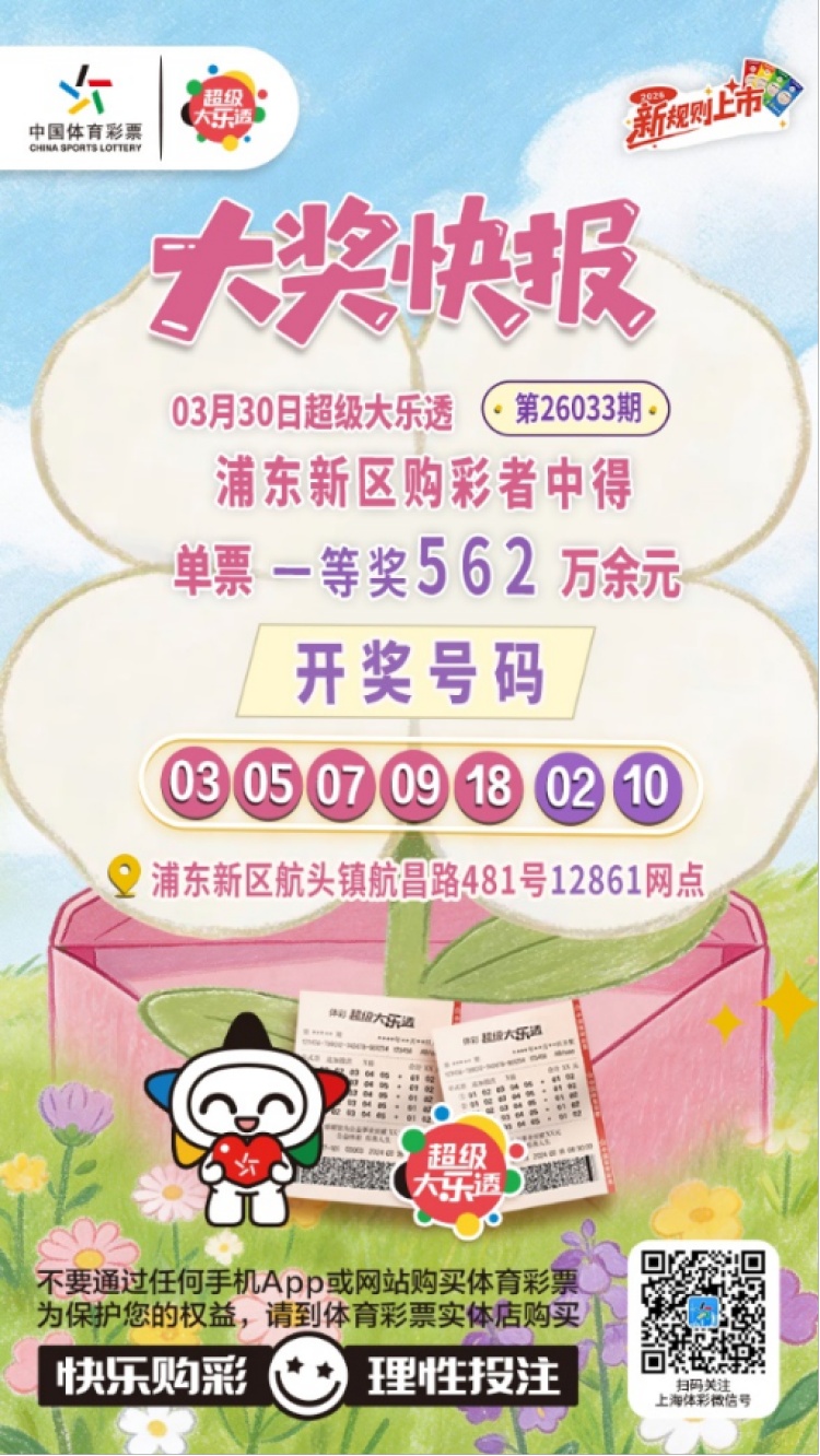 上海浦东喜报！父子同心守号两年，喜中超级大乐透一等奖562万余元